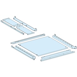 Piastra passacavi piena IP55 acciaio bianco opaco L650+150 P600 per armadi PrismaSeT