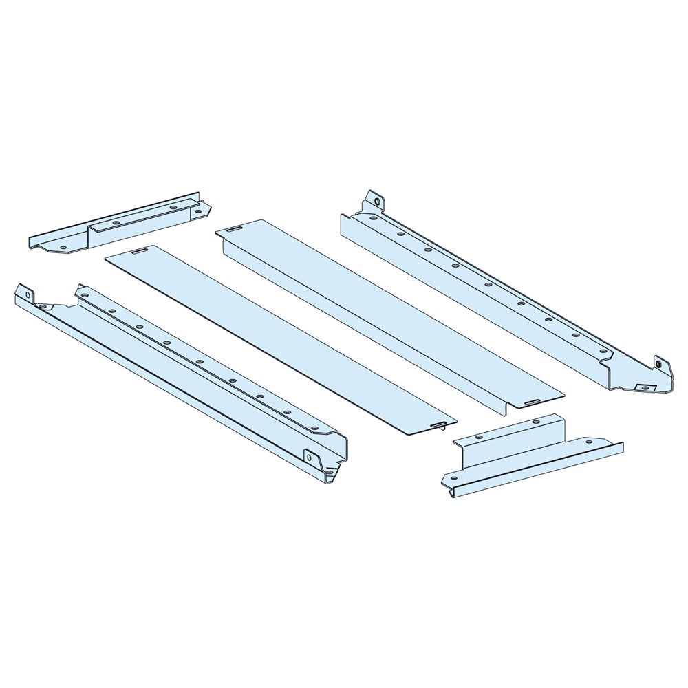 Piastra passacavi 2 parti IP30 lamiera acciaio bianco opaco per armadi PrismaSeT 400x600 mm