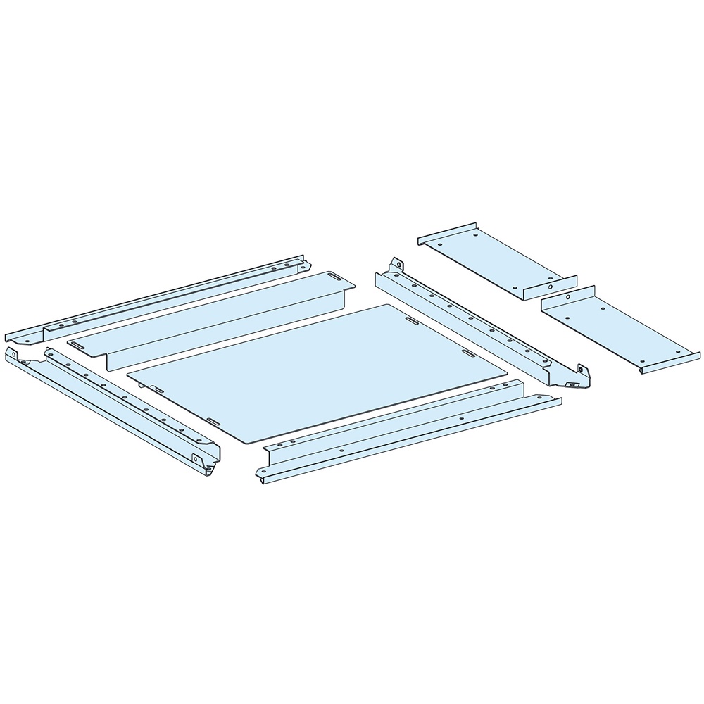 Piastra passacavi 2 parti IP30 acciaio bianco PrismaSeT L650+150 P600 per armadi