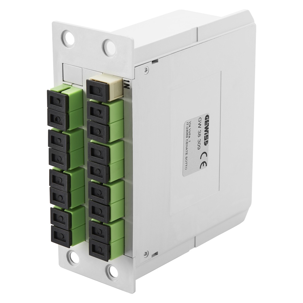 Splitter ottico 1x16 con bussole SC/APC per cablaggio strutturato reti LAN fibra ottica data center