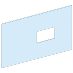 Piastra frontale INS250 V acciaio bianco per armadi PrismaSeT e ComPact, compatibile 600/650 mm, 5 moduli verticali, controllo protettivo preforato