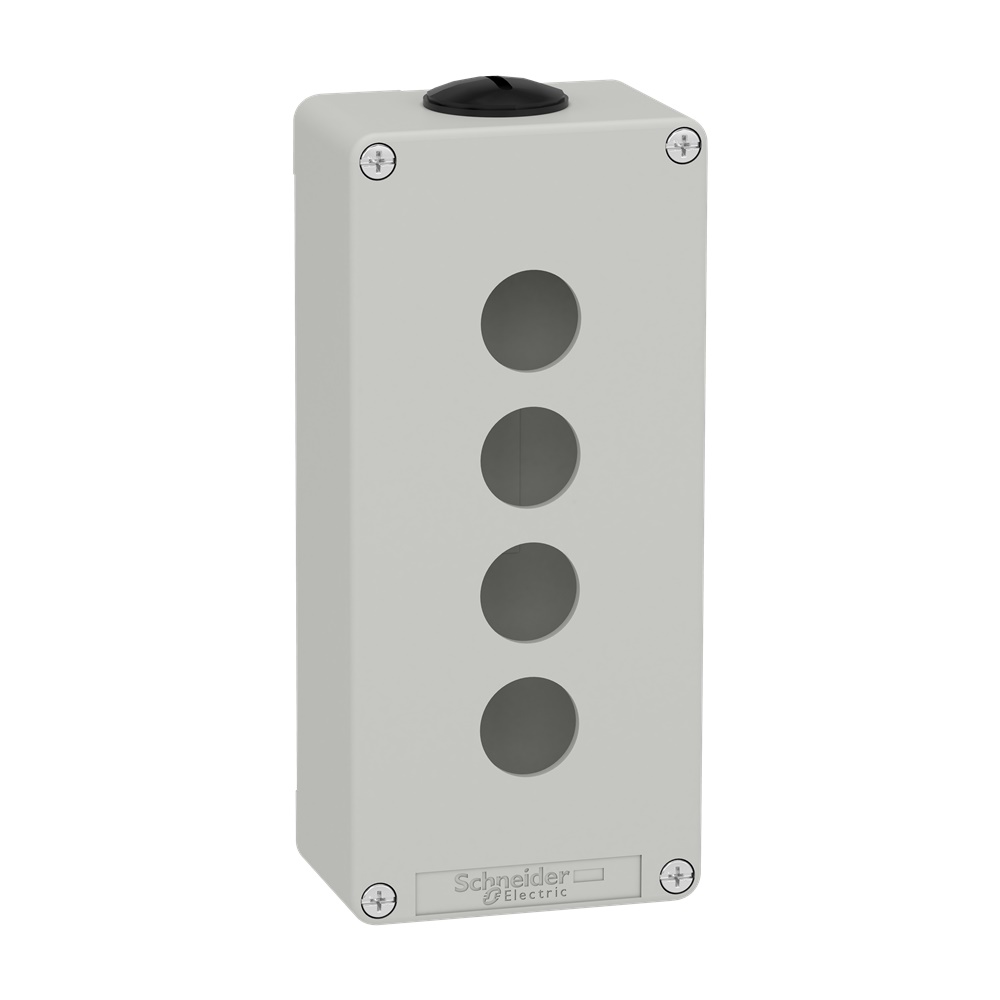 Pulsantiera in metallo grigia  M25 4 fori 22MM 80X175X51,5 UL CSA