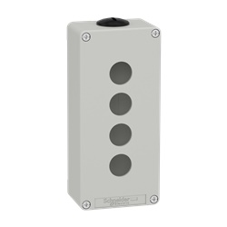 Pulsantiera in metallo grigia  M25 4 fori 22MM 80X175X51,5 UL CSA