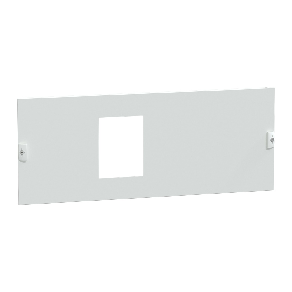 Piastra frontale pretranciata acciaio bianco 300x850mm per protezione dispositivi controllo armadi elettrici