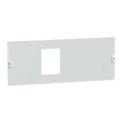 Piastra frontale pretranciata acciaio bianco 300x850mm per protezione dispositivi controllo armadi elettrici