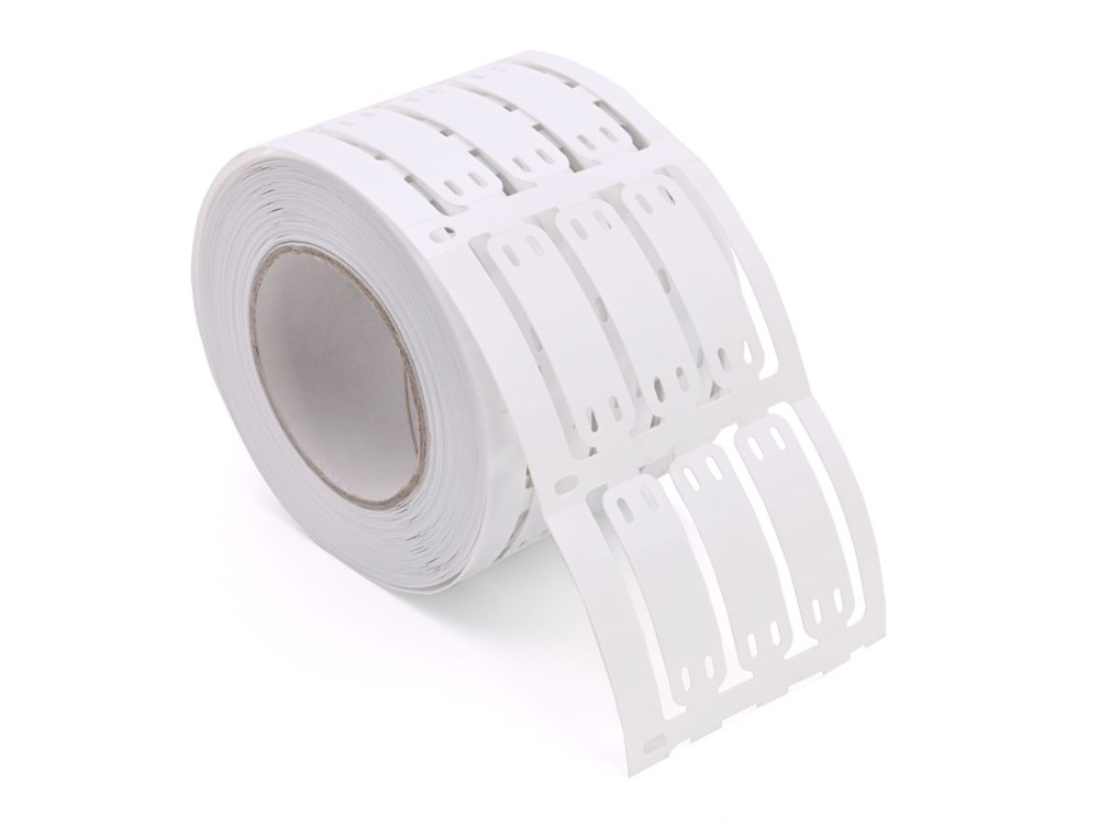 Targhetta ETF-ROLL 20x65 mm in SBS bianco per cablaggio industriale