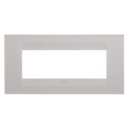 Placca GEO 6P beige naturale satinato finitura elegante per impianti elettrici