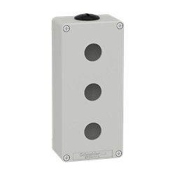 Pulsantiera in metallo grigia  M25 3 fori 22MM 80X175X51,5 UL CSA