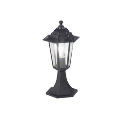 Paletto da terra IP44 nero E27 39cm alluminio laccato esterni LED compatibile