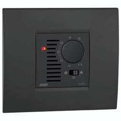 Termostato da incasso 2 moduli 230V con manopola regolazione temperatura per riscaldamento e condizionamento