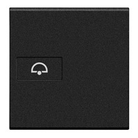 Copritasto illuminabile campanello 2 moduli antracite per installazioni elettriche moderne