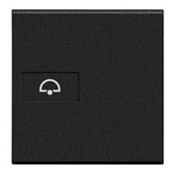 Copritasto illuminabile campanello 2 moduli antracite per installazioni elettriche moderne