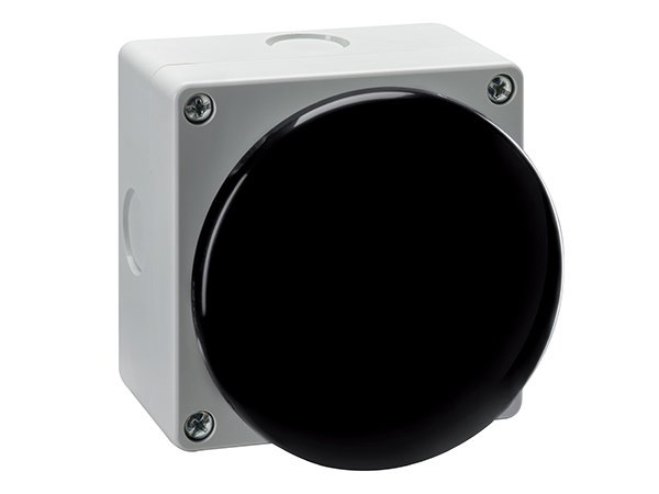 Pulsante a palmo fungo oscillante nero Ø90mm 1NA+1NC senza aggancio per controllo industriale