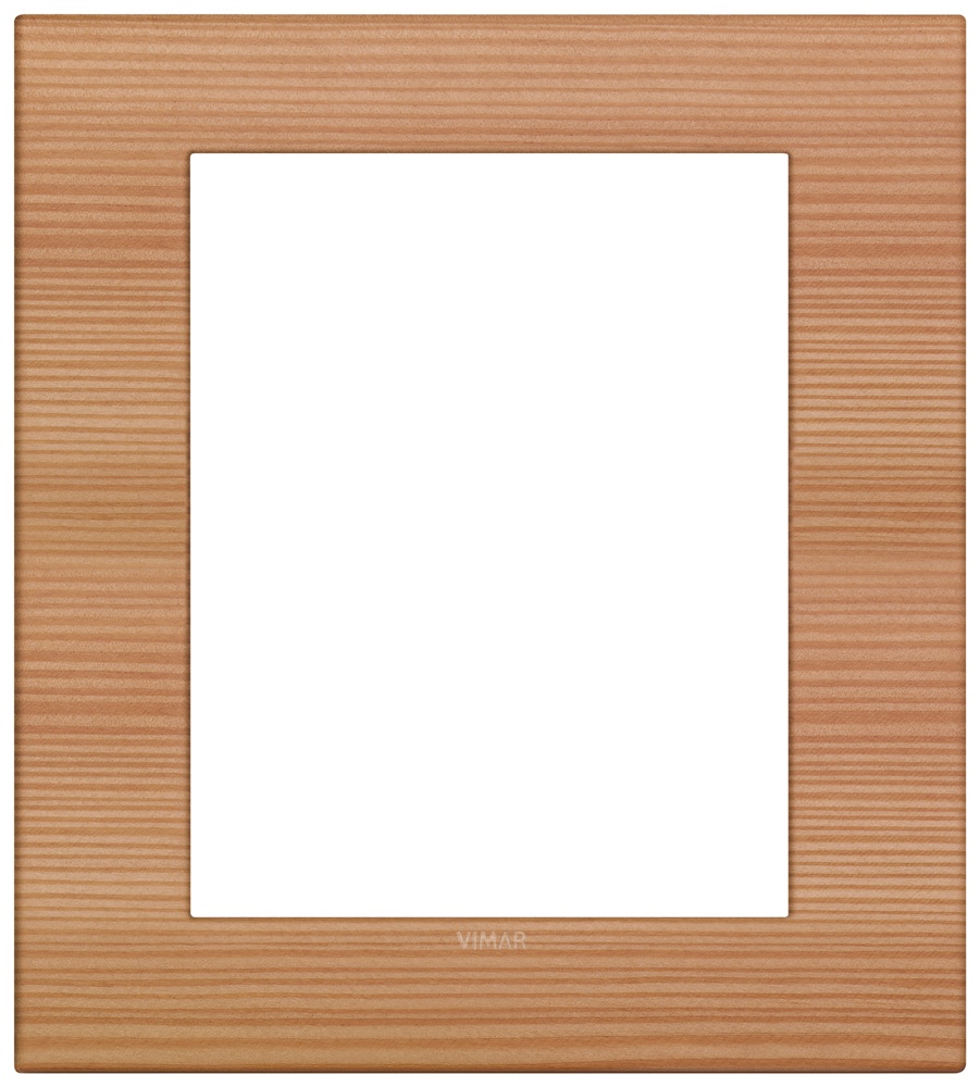 Placca Classic 8 moduli legno naturale larice design elegante per interni