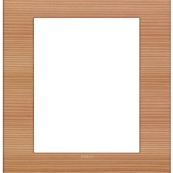 Placca Classic 8 moduli legno naturale larice design elegante per interni