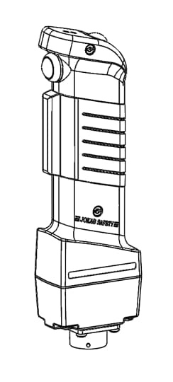 Dispositivo portatile tre posizioni JSHD4-2-AB con connettore Cannon per controllo macchine in aree pericolose