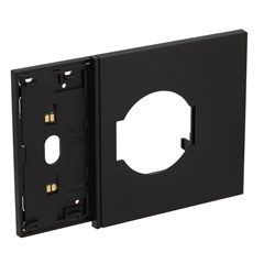 Frame elettrificato L.NOW 3 moduli nero per presa 2P+T installazione a parete