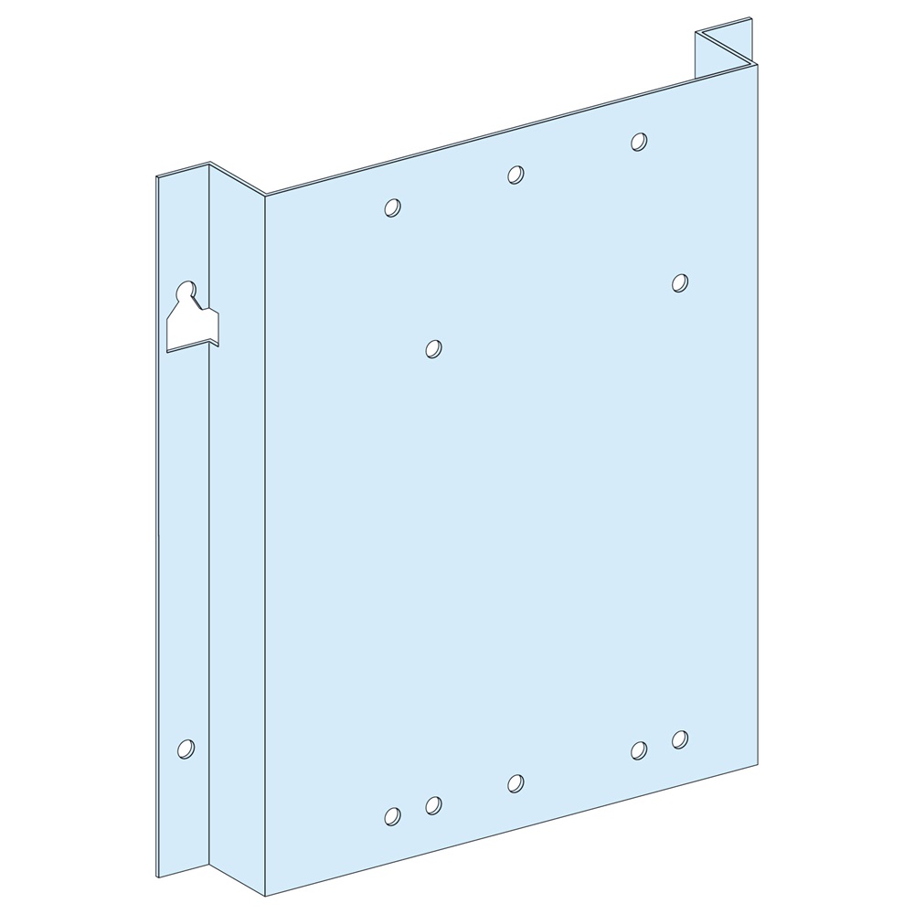 Piastra di fondo NS-INS630V acciaio bianco 350x300 mm per armadi PrismaSeT G installazione verticale compatibile ComPact NSX/CVS/Vigi/INS 400/630A