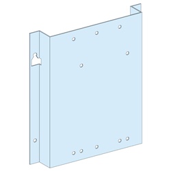 Piastra di fondo NS-INS630V acciaio bianco 350x300 mm per armadi PrismaSeT G installazione verticale compatibile ComPact NSX/CVS/Vigi/INS 400/630A