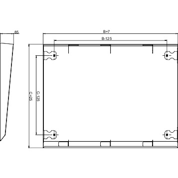 Tetto per armadio 1200x400 mm