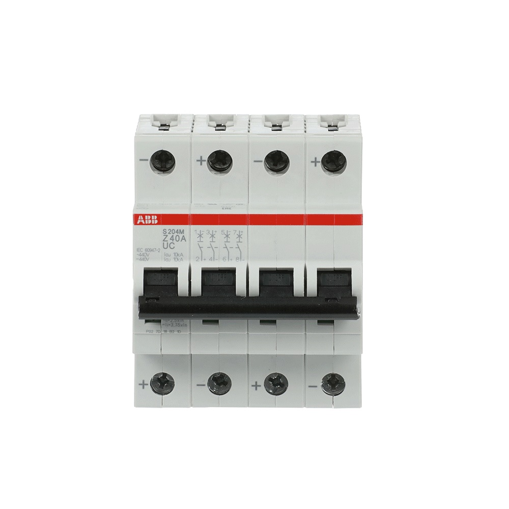 Interruttore automatico Miniature Circuit Breaker S200MUC 4 poli 40A CA/DC 10kA uso industriale
