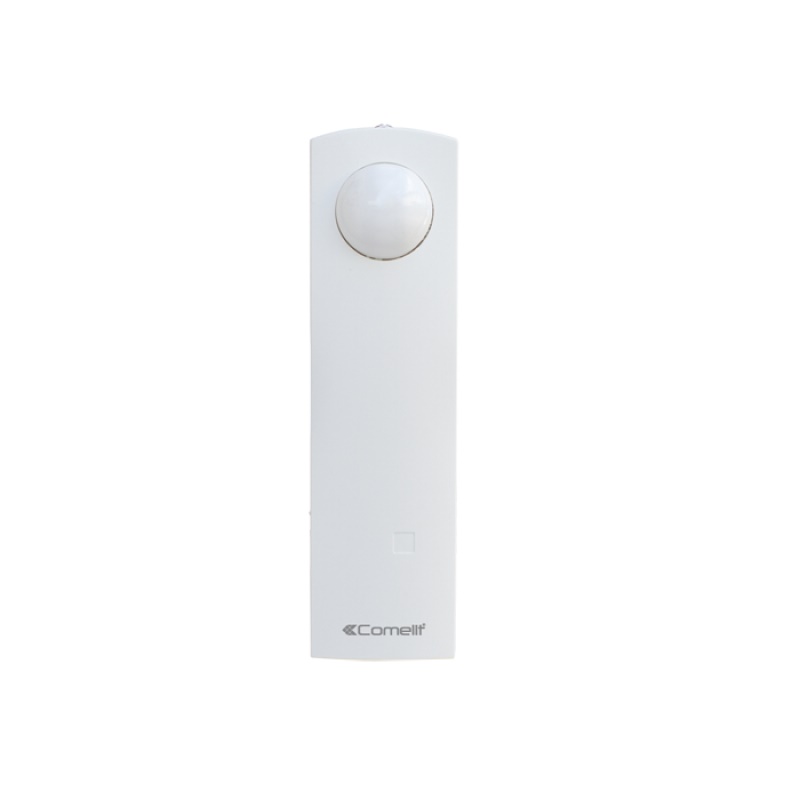 Sensore doppia tecnologia effetto tenda, Microonda e PIR, bianco, PIR+MW 10GHz, portata 2-3.5m, direzione allarme, 130x36x34mm, -25 a + 55°C