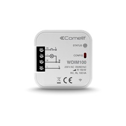 Serie WiFree - Modulo Wi-Fi dimmer luci, 1 ingresso/1 uscita, 150W resistivi/100VA capacitivi, app/voice
