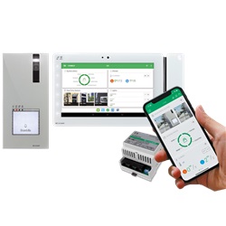 Serie Maxi Manager - Kit domotico filare con supervisore Android, videocitofonia e gestione clima