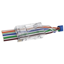 Spina Cat6 STP con fori passanti per cablaggio reti dati professionale