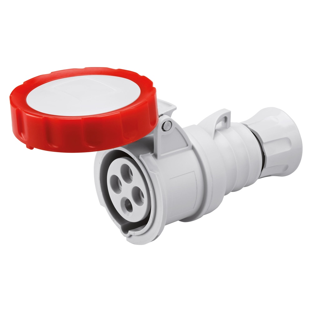 PRESA MOBILE DIRITTA HP - IP66/IP67/IP68/IP69 - 3P+T 32A 440-460V 60HZ - ROSSO - 11H - CABLAGGIO A VITE