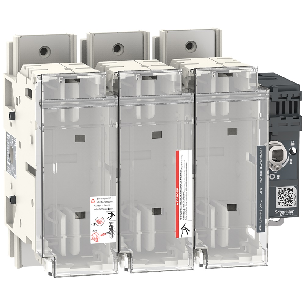 Interruttore-sezionatore con fusibili 3 poli 400A 690VAC uso industriale e infrastrutture