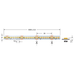 Striscia LED 13W/m 24V IP20 bianco neutro flessibile per illuminazione interna ambienti casa ufficio