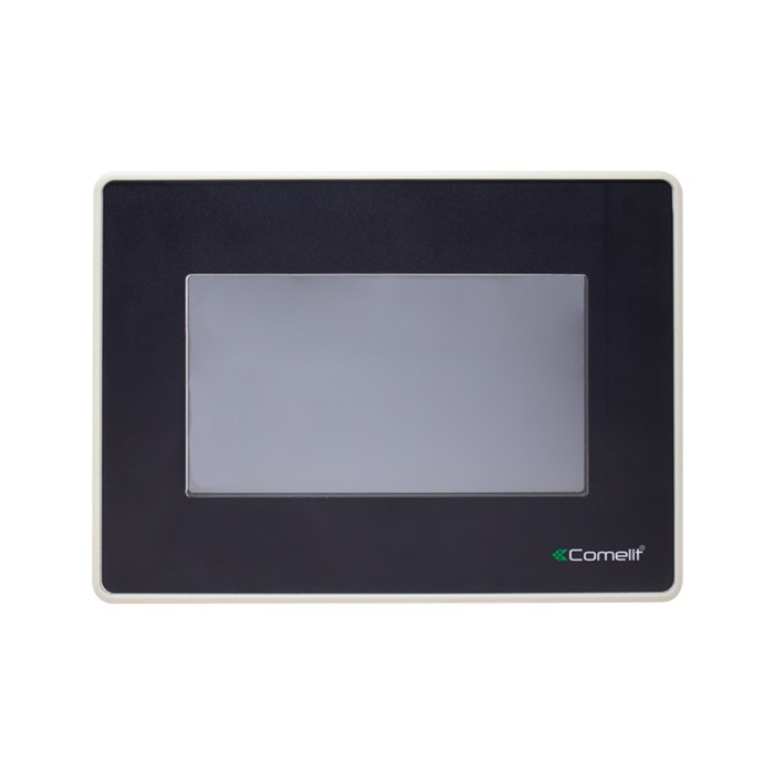 Serie LogiFire - Pannello ripetitore touch 7 resistivo, replica interfaccia 41CPE118, rete RS485/LAN TCP-IP max 64 dispositivi, 24VDC 220mA