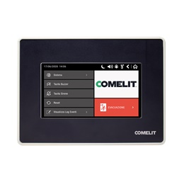 Serie LogiFire - Pannello ripetitore touch 7 resistivo, replica interfaccia 41CPE118, rete RS485/LAN TCP-IP max 64 dispositivi, 24VDC 220mA