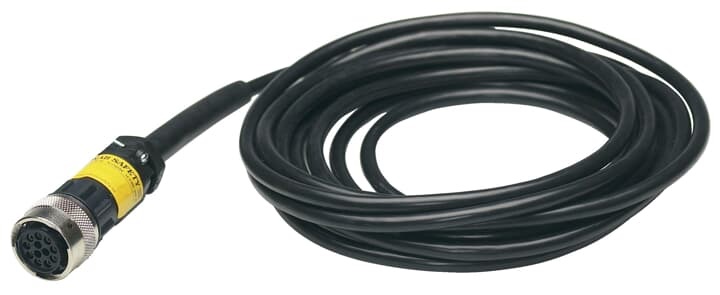 Cavo elettrico HK5 12 conduttori 0,25 mm² 5 m connettore Cannon femmina nero PVC uso industriale