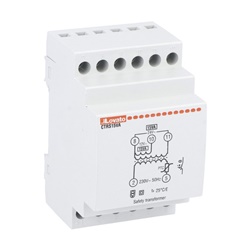 Trasformatore sicurezza modulare 15VA 230VAC ingresso 12-24VAC uscita per impianti elettrici