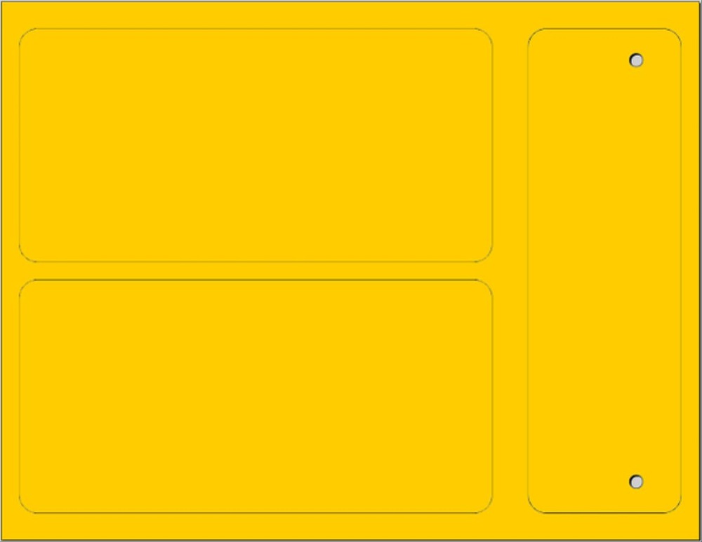 Etichetta MG-SIGNS giallo RAL1003 52x105 mm segnalazione industriale