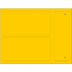 Etichetta MG-SIGNS giallo RAL1003 52x105 mm segnalazione industriale