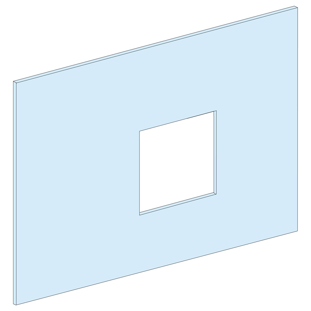 Piastra frontale acciaio bianco per armadi PrismaSeT compatibile NSX400/630 controllo protettivo