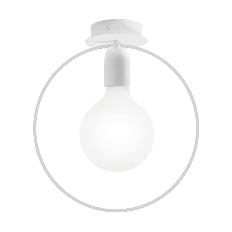 Lampada soffitto sospensione metallo circolare attacco E27 design moderno IP20 interno