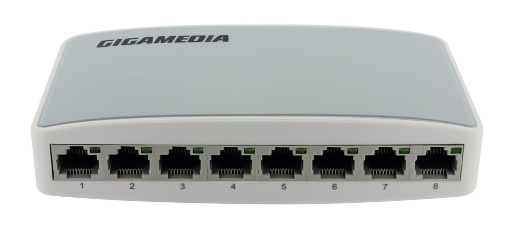Switch 8 porte Gigabit 10/100/1000 plug and play compatto per rete LAN affidabile