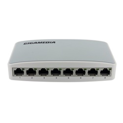 Switch 8 porte Gigabit 10/100/1000 plug and play compatto per rete LAN affidabile