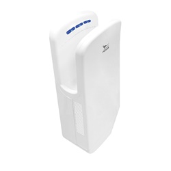 Asciugamani elettrico DUO bianco parete con fotocellula aria calda 410km/h motore efficiente
