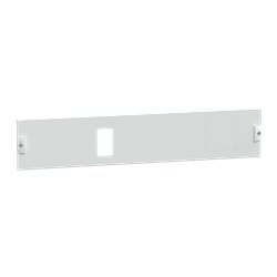 Piastra frontale pretranciata acciaio bianco per protezione dispositivi controllo NSXm/VIGI/SDx L850 3 moduli