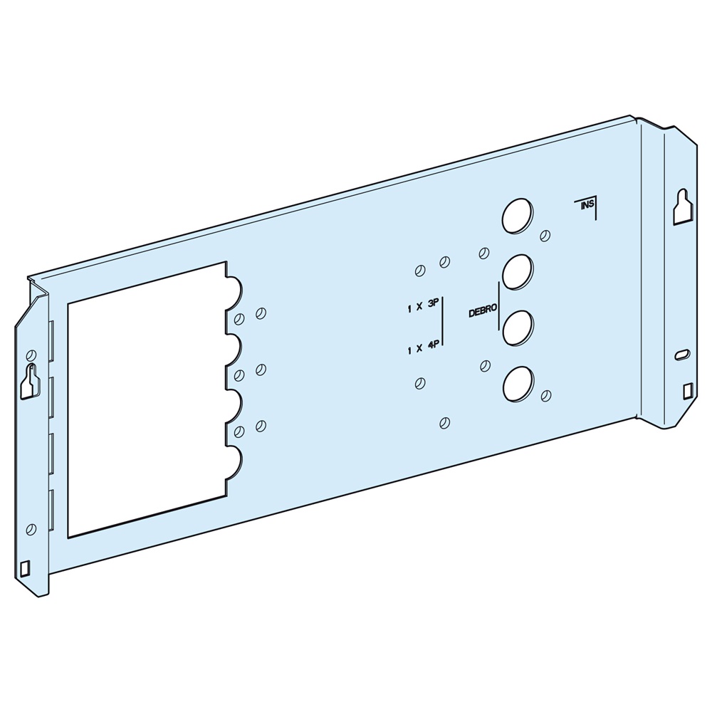 Piastra di fondo INS-NS250H acciaio bianco per armadi PrismaSeT G e ComPact NSX 250A