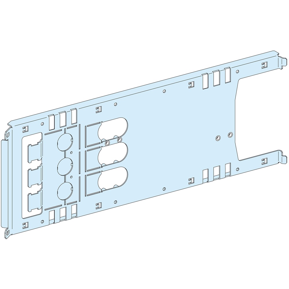 Piastra di fondo NS630 3 poli montaggio orizzontale compatibile PrismaSeT e ComPact Vigi per armadi 650 mm acciaio bianco