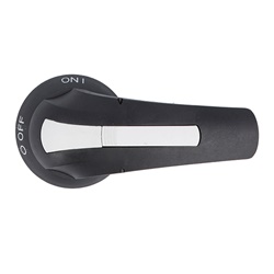 Maniglia Bloccoporta Nera Lucchettabile Comando Rotativo IP65 Fissaggio Vite Leva 115mm