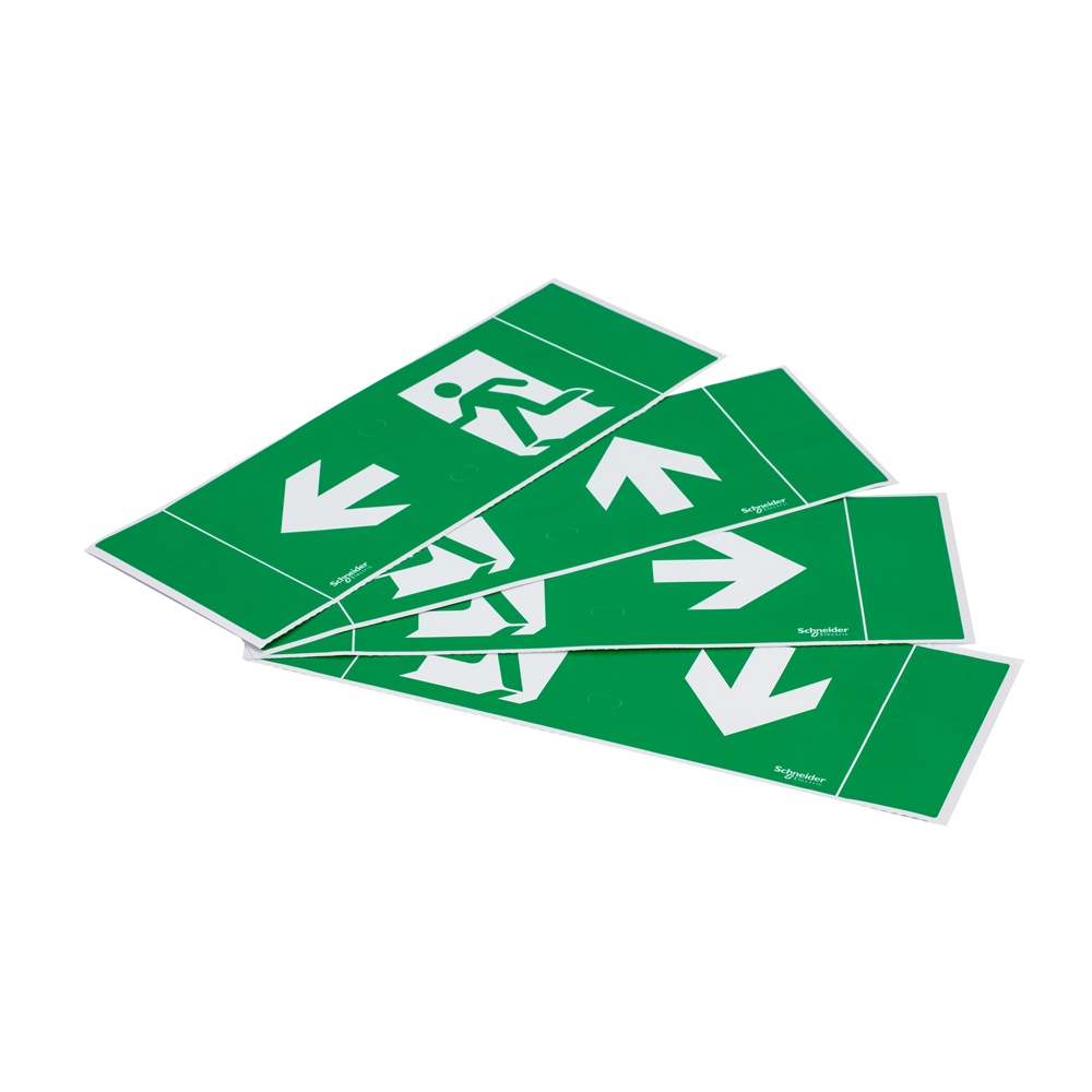 Kit 4 pittogrammi segnalazione Exiway Trend visibilità 20m verde montaggio parete