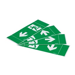 Kit 4 pittogrammi segnalazione Exiway Trend visibilità 20m verde montaggio parete