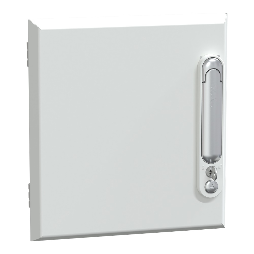 Porta canalina 6M PrismaSeT G acciaio RAL 9003 IP30/4X con serratura chiave armadi elettrici